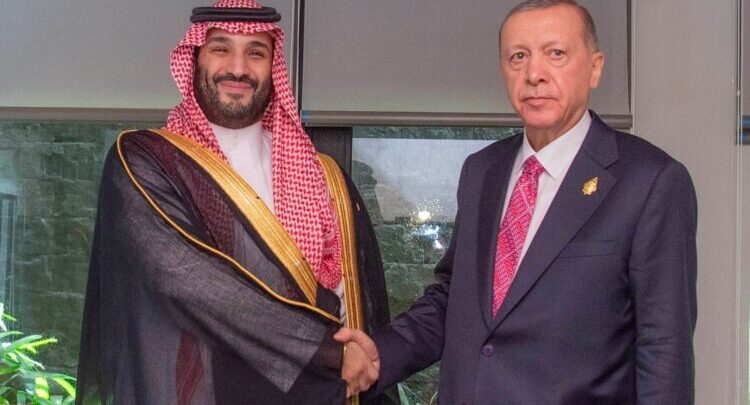 ولي العهد السعودي يلتقي الرئيس التركي على هامش قمة العشرين